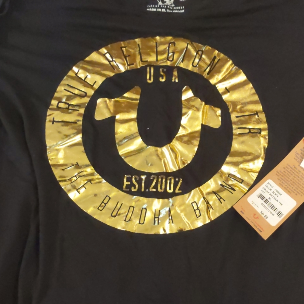 True Religion metallic Puff Print Tee - Picture 6 of 7